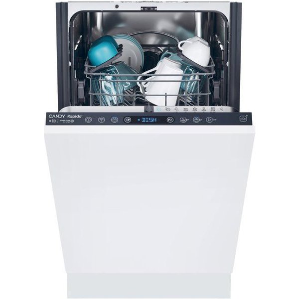 Lave-Vaisselle Tout Encastrable Candy CI0C7SB0FA - 10 Couverts - L45Cm - Classe C - Slim – Speed Drive – Wifi - Ouverture Auto-image
