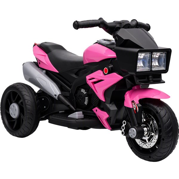AIYAPLAY Kids Electric Motorcycle Ride-On Toy, 3-Wheel Battery-Operated Motorbike with Horn, Toddler Ride On Bike, Pink | Aosom Ireland
