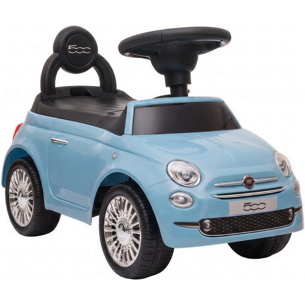 Aiyaplay Voiture à Pousser Pour Enfants 12-36 Mois Licence Fiat Avec Musique, Klaxon Et Coffre Sous-SièGe En Pp, Bleu-image