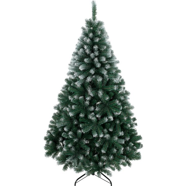HOMCOM Weihnachtsbaum 180 cm mit 700 feuerhemmenden Zweigen, künstlich geschneit, dichter realistischer Effekt, mit klappbarer Stahlbasis, einfache Montage, Grün Aosom