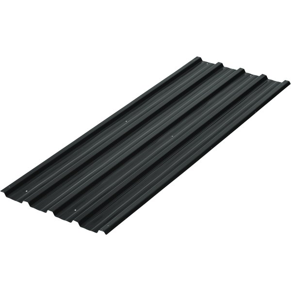 Outsunny Corrugated Roofing Sheets, Pack of 12, Galvanised Metal Roofing Sheets for Greenhouse, Garage, Storage Shed, Carport, 129 x 45cm, Dark Grey