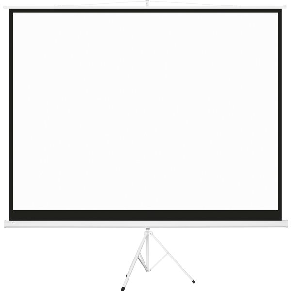 Homcom ÉCran De Projection Avec TréPied Pliable 120 Pouces 4K Hd 4:3, éCran VidéOprojecteur RéGlable En Hauteur, Blanc-image