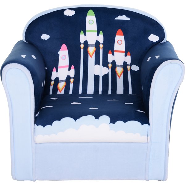 HOMCOM Children Chair Armchair Single Sofa, 50 x 39 x 44cm, for 18M+, Blue | Aosom Ireland