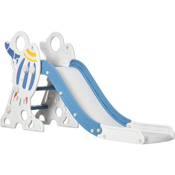 Aiyaplay Toboggan Pour Enfants Toboggan IntéRieur Pour Enfant, De 18 à 36 Mois, Jusqu'à 30 Kg, 157L X 46,5L X 80H Cm, Bleu-image