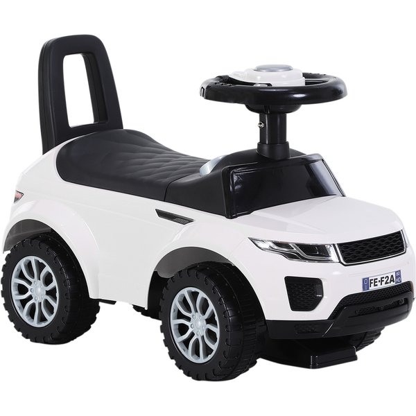HOMCOM Kinderfahrzeug Rutschauto Lauflernhilfe mit Hupe Stauraum PP Weiß 62 x 28 x 41,5 cm Aosom