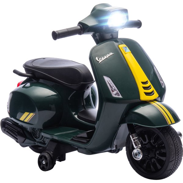 Aiyaplay Moto éLectrique Enfants 6 V, Voiture éLectrique Enfants Avec Roues D'apprentissage, 2-6 Ans, 71 X 37 X 52 Cm, Vert Foncé-image
