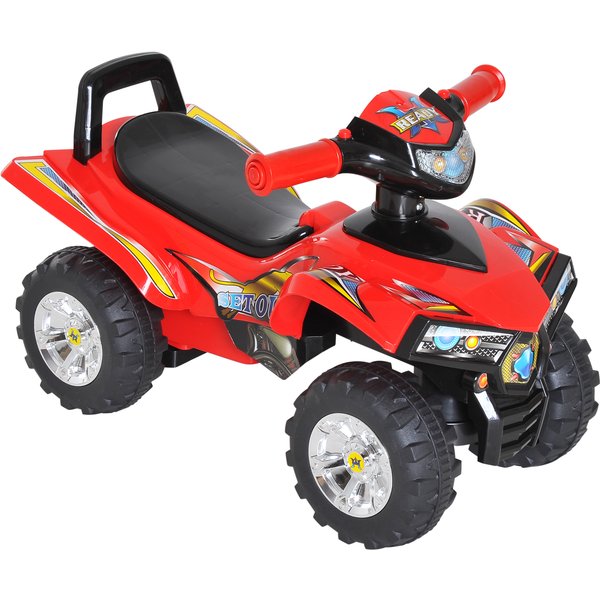 HOMCOM Rutscherauto Rutscherfahrzeug Rutscher Kinder Geländewagen mit Musik Rot L60 x B38 x H42 cm Aosom