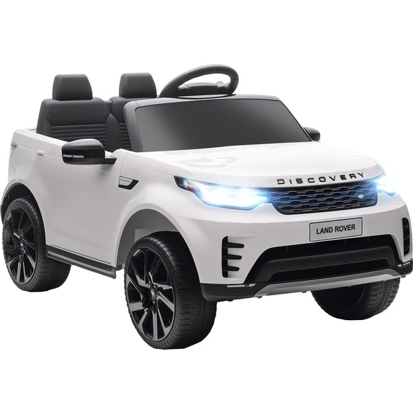Aiyaplay Voiture ÉLectrique Pour Enfants Licence Land Rover Avec Phares Led, Klaxon Et TéLéCommande, 105X68,5X58 Cm, Blanc-image