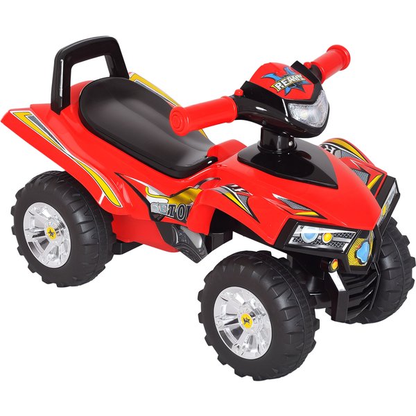 HOMCOM Kids Ride On Quad Bike, 60Lx38Wx42H cm-Red Aosom UK