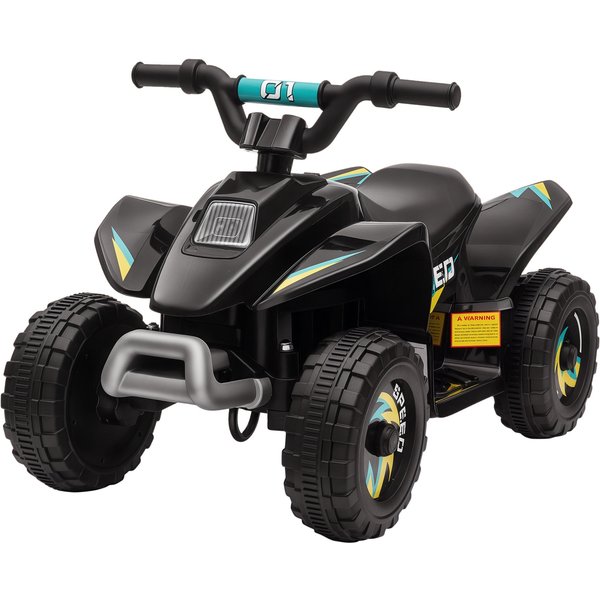 Homcom Quad éLectrique Pour Enfants 18-36 Mois VéHicule à Batterie 6V Avec Marche Avant Et ArrièRe 72 X 40 X 45,5 Cm Noir-image