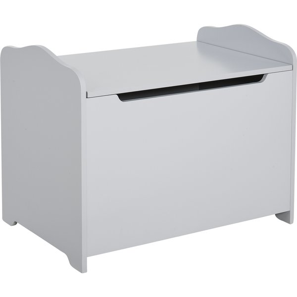 Homcom BoîTe De Rangement Avec Couvercle Coffre à Jouet Pour Enfants En Mdf Avec Tige Pneumatique SéCuritaire Grand Espace De Rangement 60 X 40 X 48-image