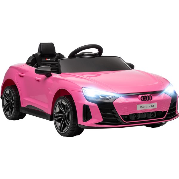 HOMCOM Audi Licensed 12V Kids Electric Ride-On, with Remote Control, Suspension System, Lights, Music, Motor - Pink