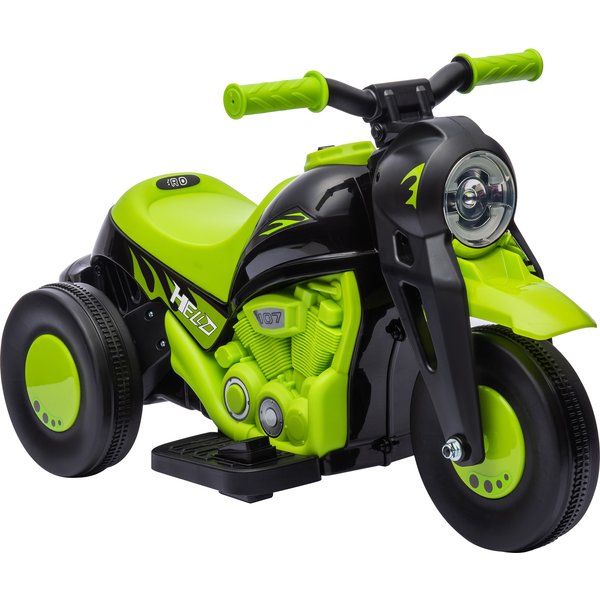 Aiyaplay Moto éLectrique Enfants 2-5 Ans, 3 Roues, 6 V, 3 Km/H, Avec Fonction De Bulles, Effets Lumineux Et Sonores, Vert-image