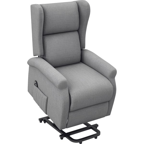 HOMCOM Power Lift Chair for Elderly, Electric Riser Recliner Armchair with Remote Control, Grey Aosom UK