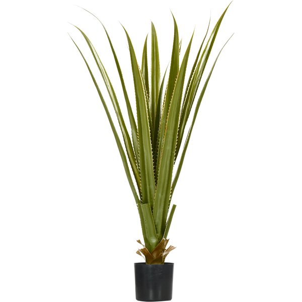 HOMCOM Verdant Vignette: Artificial Agave Succulent Plant, Faux Greenery for Indoor/Outdoor Decor, 15x15x90cm, Green | Aosom Ireland