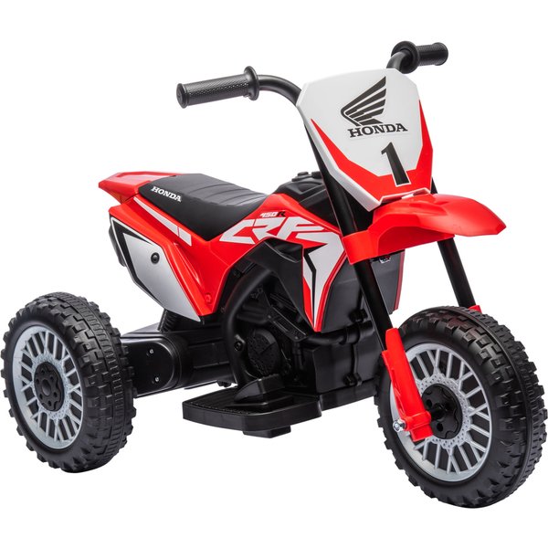 HOMCOM 6V Kids Motorbike, 3 Wheels Kids Electric Bike with Horn, Startup Sound for Ages 18-36 Months - Red Aosom UK