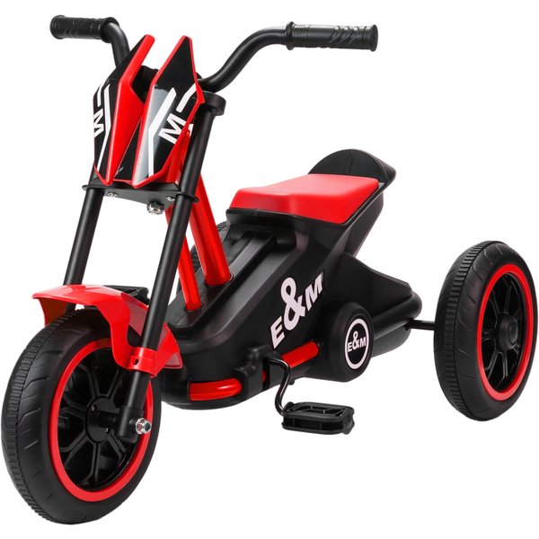 AIYAPLAY Dreirad, Kinderfahrrad, Laufrad, Kinderrad mit Pedal, Lauffahrrad für Kinder 18-36 Monaten, für den Innen- und Außenbereich, Stahl, Rot Aosom