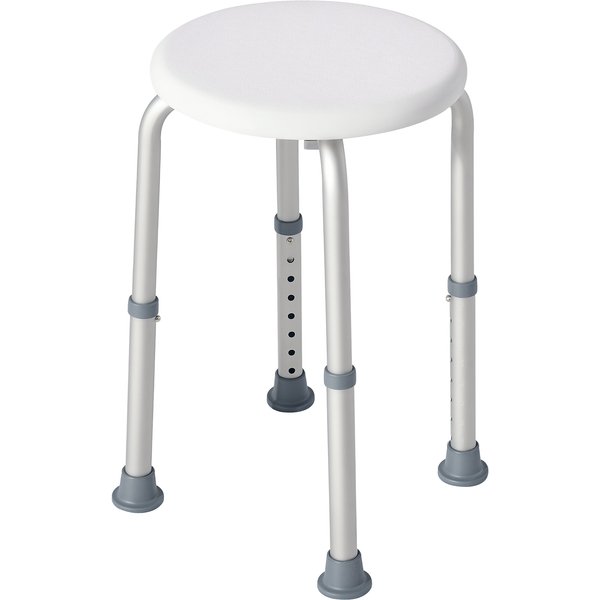 HOMCOM Adjustable Bath Chair: Shower Seat with Safety Features for Elderly, Bathroom Assistance, White Aosom UK