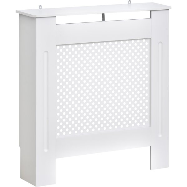 HOMCOM Heizkörperverkleidung Heizkörperabdeckung Heizungsverkleidung, MDF, Weiß, B78 x D19 x H82cm Aosom