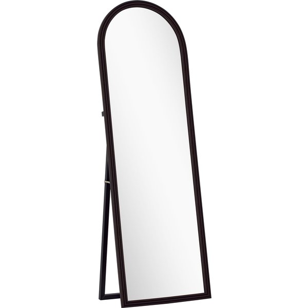 Homcom Miroir De Sol Arqué Pleine Longueur Miroir Sur Pied Cadre En Effet Imitation Pierre Pour Salon Chambre 53X163Cm Marron-image