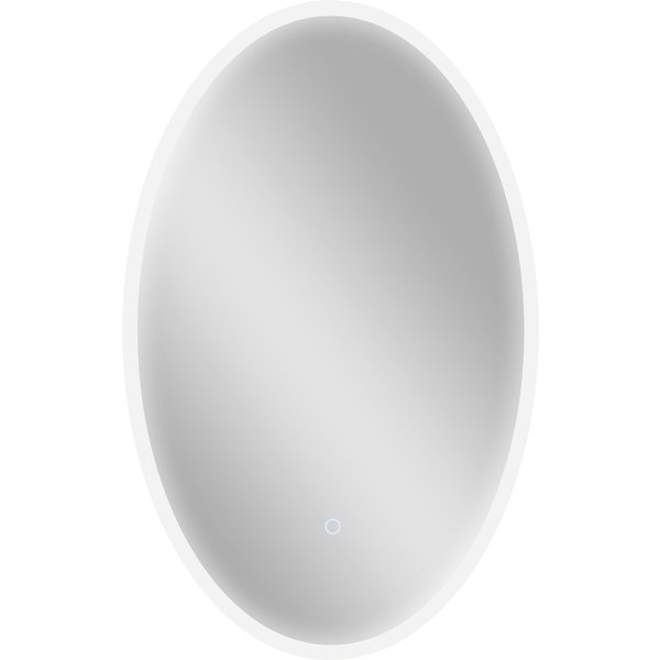 Homcom Miroir Salle De Bain Avec éClairage 80 X 50 Cm, Miroir LED Ovale, Anti-BuéE, 3 Couleurs LumièRe, Dimmable, Transparent-image