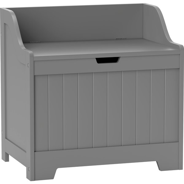 HOMCOM 61L Home Storage Chest - Grey | Aosom Ireland