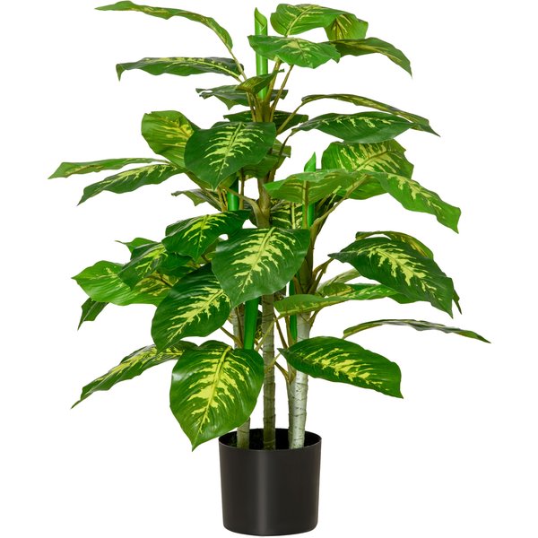 HOMCOM Artificial Evergreen Tree Fake Decorative Plant in Nursery Pot for Indoor Outdoor Décor, 95cm | Aosom Ireland