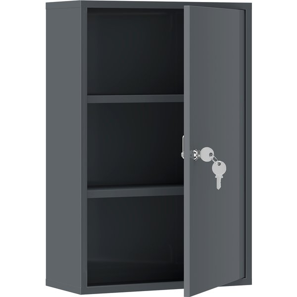 kleankin Medizinschrank Arzneischrank zur Medikamenten-Aufbewahrung, Abschließbar Medikamentenschrank Metall mit 3 Fächern Erste-Hilfe-Schrank, 40 x 18 x 60 cm, Grau Aosom