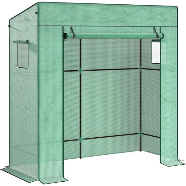 Outsunny Walk-In Greenhouse: Durable PE Cover, Outdoor Plant Shelter, Verdant Green | Aosom Ireland