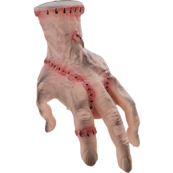 HOMCOM 21cm Halloween Dekoration Realistisches Narbes Händchen mit Aktion-und Soundfunktion, Gruselrequisiten Dekorationen, Horror-Requisiten Geeignet für Halloween und Cosplay Aosom