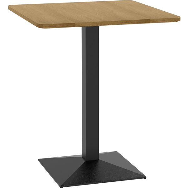 Homcom Table à Manger CarréE Pour 2 Personnes 70X70X75Cm Table De Cuisine Plateau Effet Bois PiéTement En Acier Marron Foncé-image