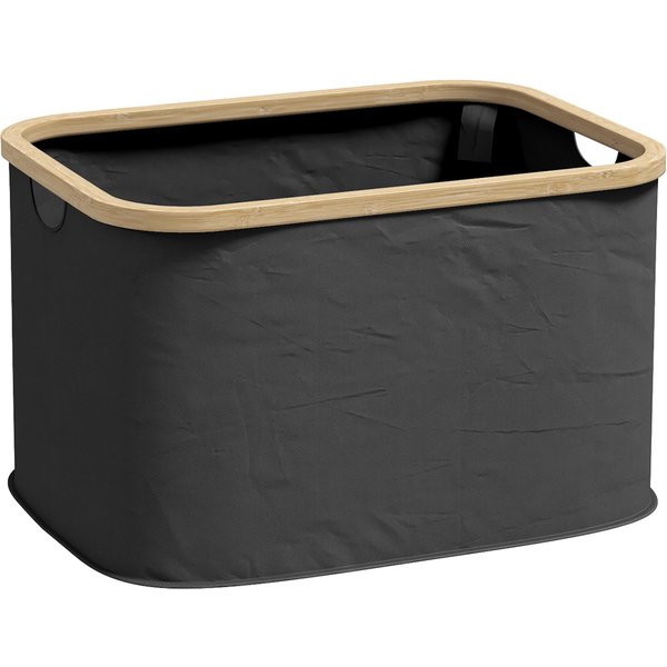 Homcom Panier à Linge Pliable 36 L Corbeille Linge Sale Avec PoignéEs RainuréEs Pour Salle De Bain Chambre à Coucher Buanderie-image