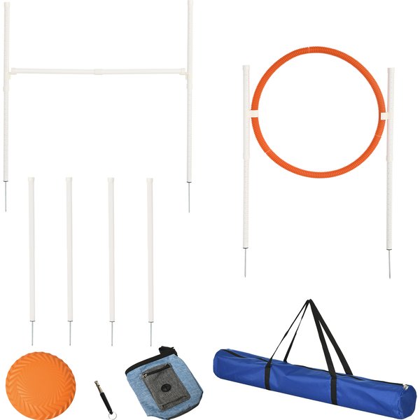 PawHut Dog Agility Training Equipment for Dogs with Carry Bag - Multicoloured | Aosom Ireland