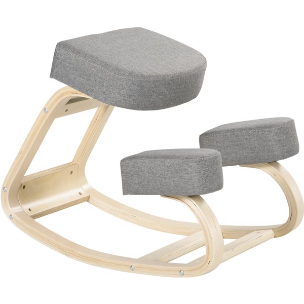 Vinsetto Ergonomischer Kniestuhl, Kniehocker Gesundheitsstuhl für Zuhause, Büro, Meditation, zur Verbesserung der Rückenschmerzen Nackenschmerzen Lindern & Körperhaltung Grau Aosom