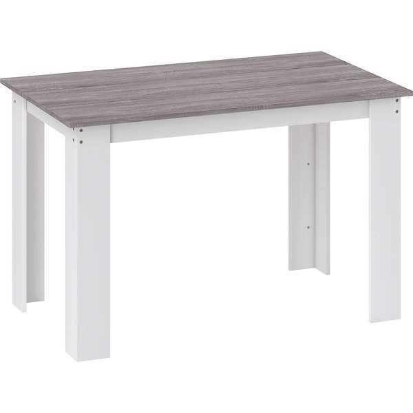 HOMCOM Dining Table for 4-6 People, Kitchen Table with Wood Effect for Dining Room, Grey