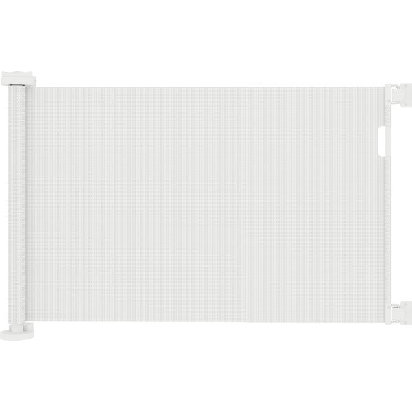 PawHut Treppenschutzgitter Ausziehbar 0-136cm 87 cm Hoch Türschutzgitter Treppenschutzrollo Absperrgitter Treppengitter für Haustiere Türgitter Schutzgitter Geeignet für Treppen Türen Innen & Außen Aosom