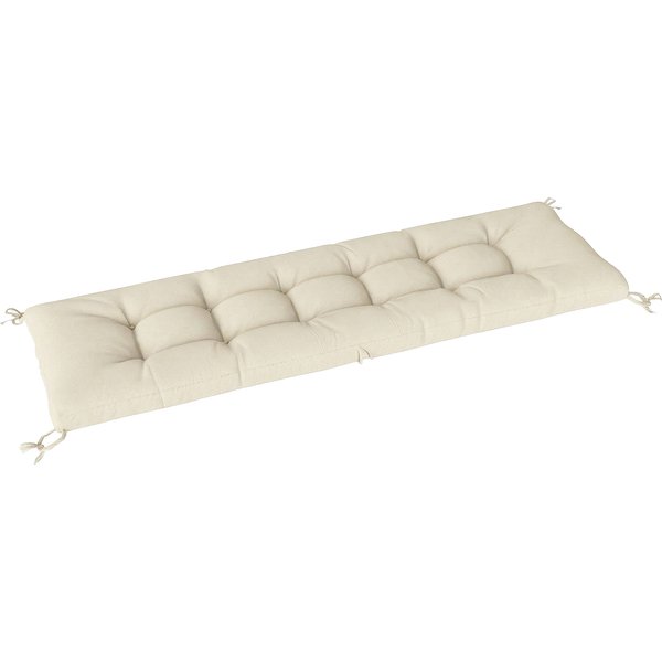 Outsunny Palettenkissen Abnehmbar Sitzkissen Palettenpolster mit Befestigungsbändern Outdoor Kissen Palettenauflagen für die meisten Liegen 198 x 65 x 13 cm, Beige Aosom
