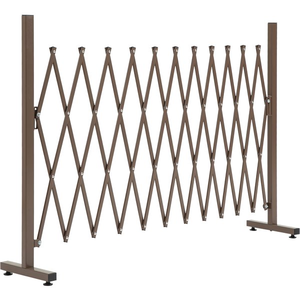 Outsunny Expanding Trellis Fence Freestanding Movable Fence Foldable Garden Screen Panel Aluminum, 300cm x 103.5 cm, Dark Brown | Aosom Ireland