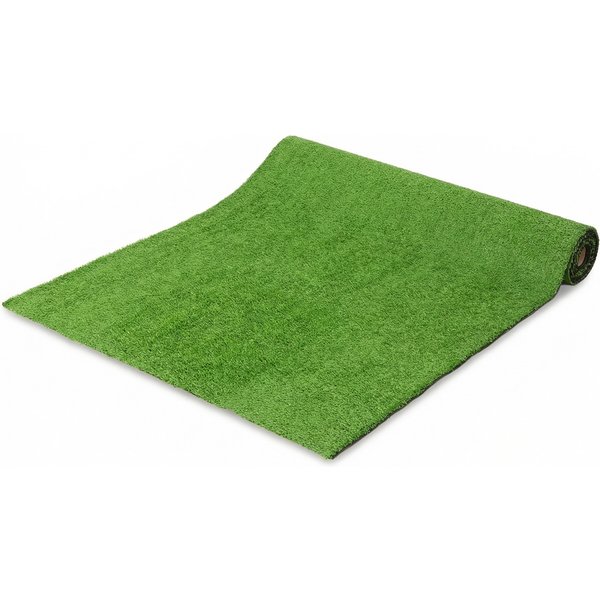 Outsunny Gazon SynthéTique Dalle Gazon, Pelouse Artificielle 25Mm Haute Densité Auto-Drainant Pour Balcon Jardin, 1 X 4 M, Vert-image