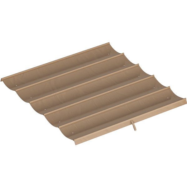 Outsunny Ersatzdach für 3 x 3 m Pergola, wasserdicht einziehbar Welle Überdachung mit Regenabflusslöchern, NUR Schattenabdeckung für Garten, Terrasse, 250 x 255 cm Braun Aosom