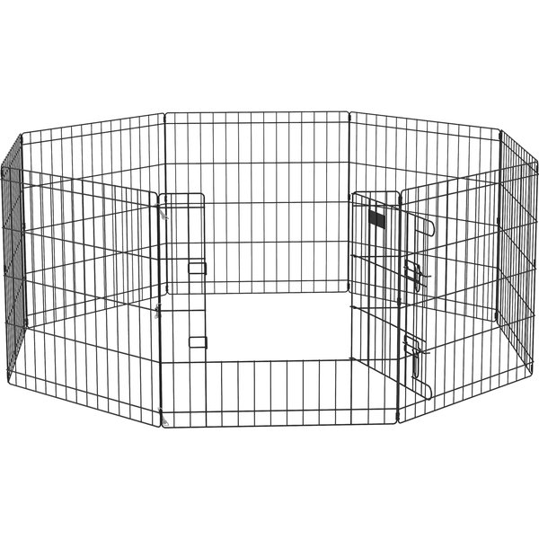 Pawhut Enclos Modulable Pliable 8 Panneaux Pour Chiens, Lapins Et Rongeurs IntéRieur/ExtéRieur Aosom France-image