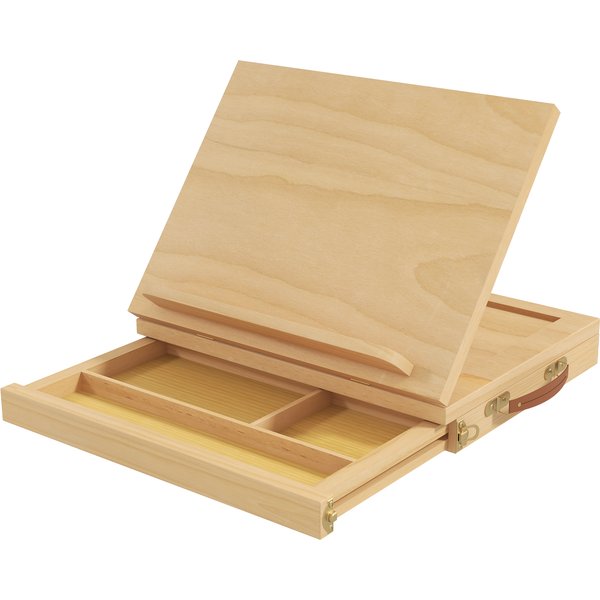 Vinsetto Wooden Table Easel Box with Storage Portable Folding Artist Easel, Natural | Aosom Ireland