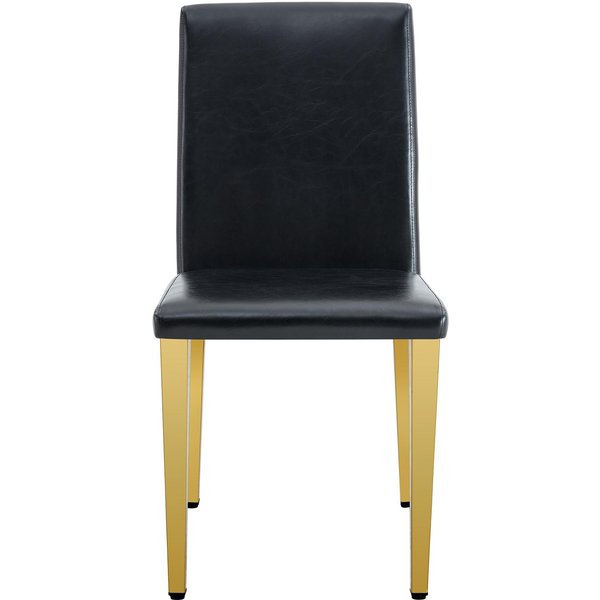 Chaise De Salle à Manger, Noir+Doré Aosom France-image