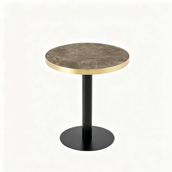 Table D'appoint Ronde, Gris Aosom France-image