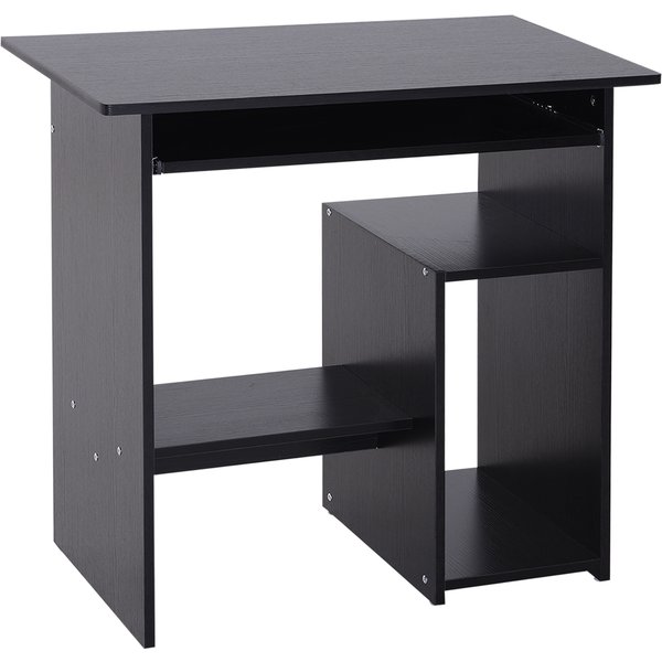 HOMCOM Computertisch Schreibtisch Bürotisch Gamingtisch Kinderschreibtisch PC-Tisch Schwarz 80x45x75 cm vielseitig einsetzbar für Home Office Aosom.de