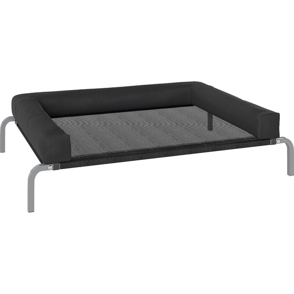 Pawhut Lit SuréLevé Pour Chien Rafraichissant, Lit De Camp Pour Chiens IntéRieur ExtéRieur Portable, 110 X 75 X 30 Cm, Noir-image