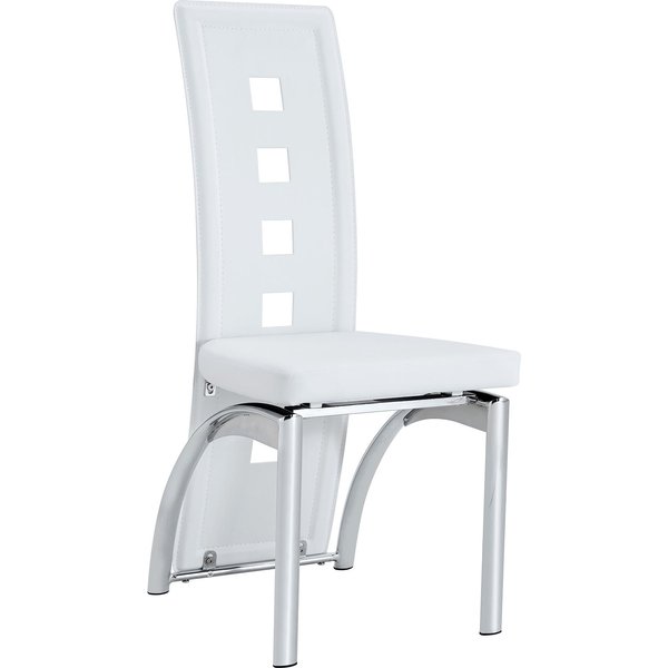 Chaise De Salle à Manger, Blanc+Argenté Aosom France-image