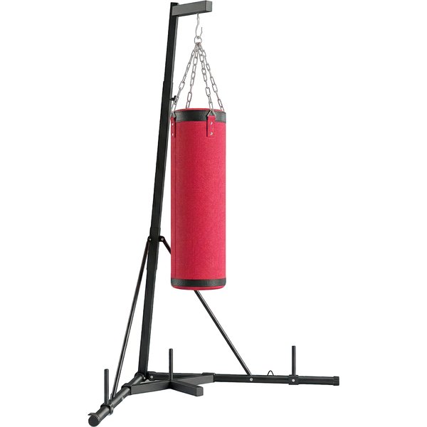 Sportnow Support De Sac De Frappe 185-231Cm RéGlable Autoportant Avec Sac De Frappe Base Triangulaire Porte-Poids-image