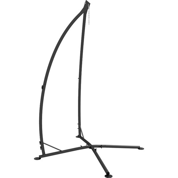 Outsunny Hammock Chair Stand, Hanging Heavy Duty Metal Frame Hammock Stand with Chain, for Hanging Hammock Air Porch Swing Chair, Egg Cahir