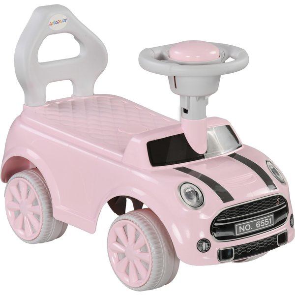 Aiyaplay Porteur Enfants Voiture 18-36 Mois Volant Klaxon Et ButéE Anti-Bascule Charge 25 Kg 53X25X35 Cm Rose-image